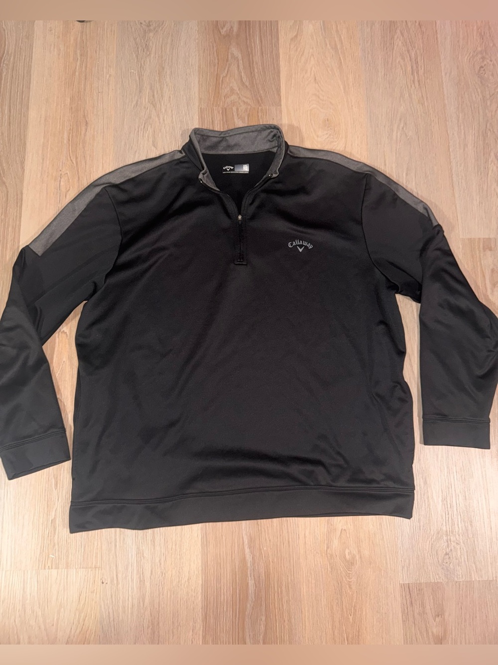 Callaway Men’s Golf Quarter-Zip Pullover - Black & Gray - Size XXL - Picture 2 of 5